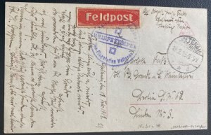 1915 Holtenau Germany Navy Post Sea Flight Station RPPC Postcard Cover To Berlin