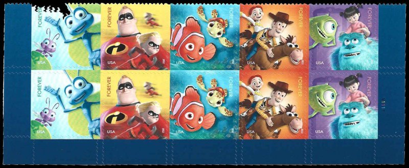 PCBstamps     US #4553/4557 PB $4.40(10x44c)Pixar:Send a Hello, V1111, MNH, (2)