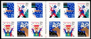 US #2802a $3.48 Christmas snow themes, VF/XF mint never hinged, colorful and ...