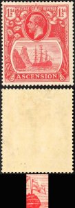 Ascension SG12b 1 1/2d Torn Flag M/M Cat 180 pounds