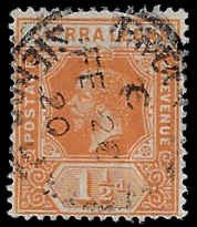 Sierra Leone #105 Used LH; 1 1/2p King George V - vertical crease (1912)