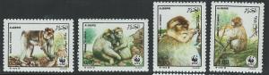 Algeria Scott 872-875 MNH! Monkeys!