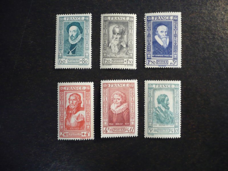Stamps - France - Scott# B161-B166 - Mint Hinged Set of 6 Stamps