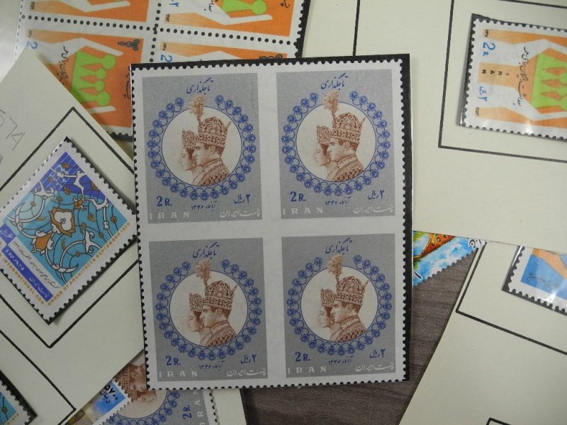 PERSIA, Fantastic assortment of Stamps in glassines, mounted on cut pages