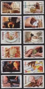 France 6392-6403 (used set of 12) excellence in handicrafts (2023)