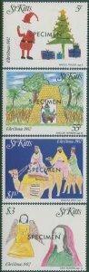 St Kitts 1982 SG104-107 Christmas SPECIMEN set MNH