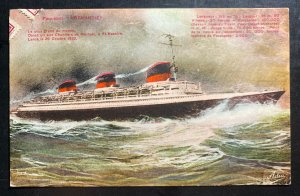 1936 Dunkerque France Picture Postcard Cover To Helsinki Finland SS Normandie