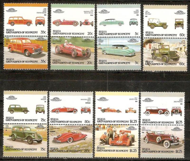 Gr.of St. Vincent -Bequia 1985 Cars Automobile Motor 16v MNH