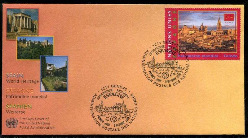 362-363 UN - Geneva World Heritage Spain FDC