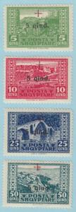 ALBANIA B1-B4 SEMI-POSTALS  MINT LIGHTLY HINGED OG * NO FAULTS VERY FINE! - T708