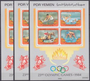 1984 Yemen PDR 352-355/B22x3 1984 Olympic Games in Los Angeles 26,00 €