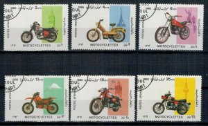 Afghanistan 1985 CTO Stamps Scott 1176-1181 Motorcycle