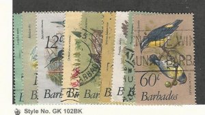 Barbados, Postage Stamp, #479//672 (9 Different) Used, 1979-81 Birds