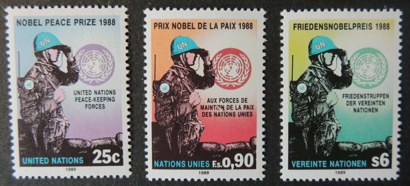 United Nations 1988 nobel prize peace keeping 3v mnh