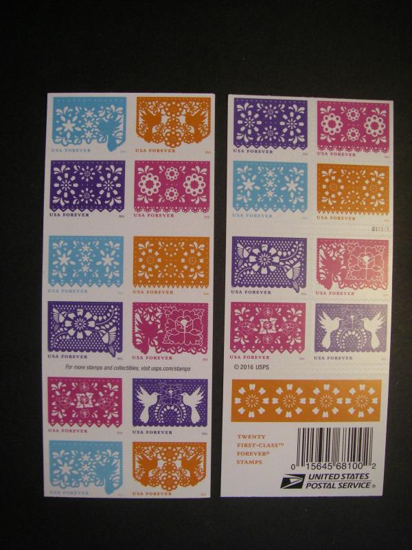 USPS Forever Stamps: Colorful Celebrations - Booklet of 20 Stamps