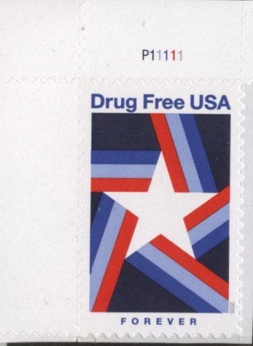 US new issue (mnh, w/plate #) (55¢) Drug Free USA (2020)