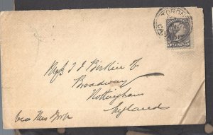 Canada # 42 COVER FROM TORONTO TO NOTTINGHAM ENGLAND NOV 12 1896 1896 BS28059