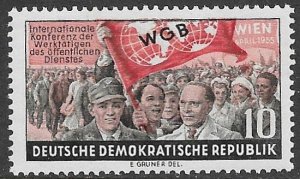 GERMANY DDR 1955 TRADE UNION CONFERENCE Issue Sc 235 MNH