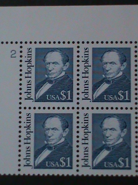 ​UNITED STATES-1989-SC#2194-JOHN HOPKINS-IMPRINT PLATE BLOCK OF10 MNH-VF