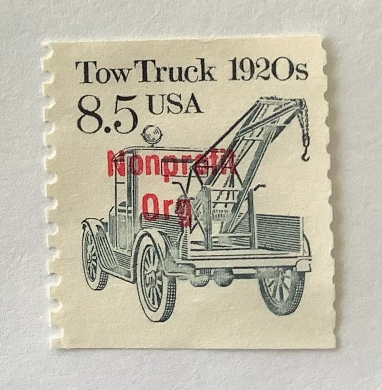 USA 1985-89 Scott 2129a used - 8.5c,  Transportation coil, 	Tow Truck 1920s