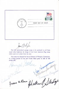 Signed USPS 1st Day Ceremony Program #1338a C1 Flag White House Coil COMPEX 1969