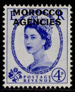 MOROCCO AGENCIES QEII SG106, 4d ultramarine, M MINT.