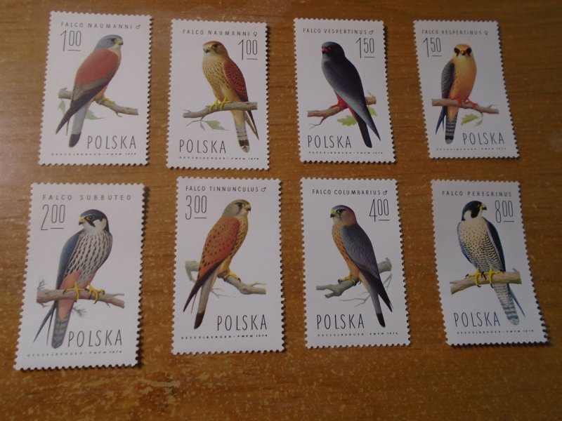 Poland  #  2074-81  MNH  Birds