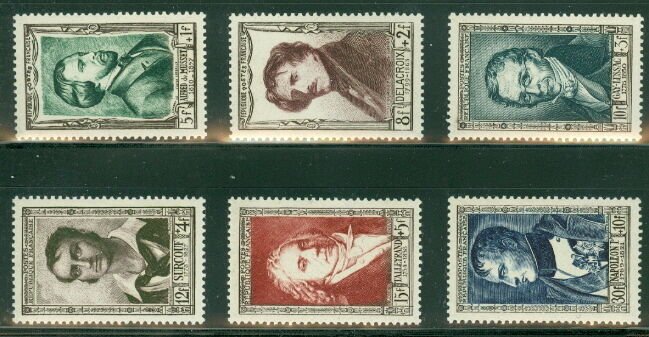 FRANCE #B258-63 Complete set, og, NH, VF, Scott $45.00