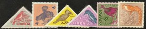 Liberia 341-6 MNH Birds