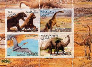 Somalia 2004 Dinosaurs perforated sheetlet (4) MNH VF 