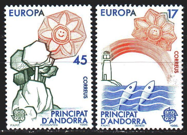 Andorra. 1986. 188-89. Environmental protection, europe-sept. MLH.