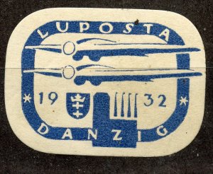 Label, Aviation, Danzig Airmail Label, 1932 (22)