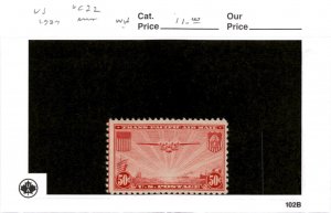 United States Postage Stamp, #C22 Mint NH, 1937 China Clipper (AH)