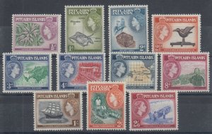 Pitcairn Islands Sc 20-30 MLH. 1957 QEII definitves cplt F-VF