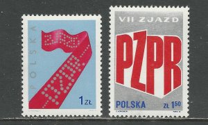 Poland Scott catalogue # 2135-2136 Unused Hinged