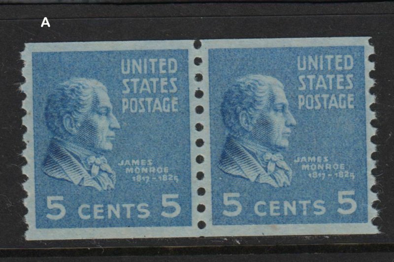 1939 PREXY COIL Sc 845 MNH pair CV $10.50