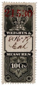 (I.B) Canada Revenue : Weights & Measures 10c