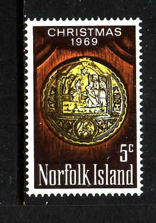 Norfolk Is.-Sc#125-Unused NH set-Christmas-1969-