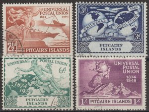 EDSROOM-16380 Pitcairn Island 13-16 Used 1949 UPU CV$16.50