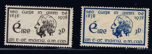 Ireland 101-02 Hinged 1938 Father Matthew set 