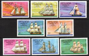 St. Lucia Sc #379-386 Mint Hinged