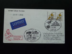 first flight cover Leipzig London Airbus A320 Lufthansa 1993
