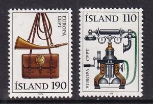 Iceland   #515-516  MNH  1979 Europa postal history telephone post horn
