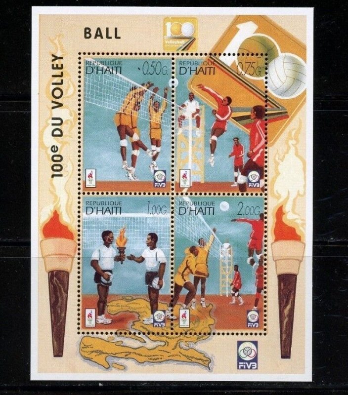 Haiti 1996 - Summer Olympics - volleyball - Sheet of 4 Stamps - MNH
