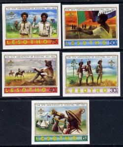 Lesotho 1982 75th Anniversary of Scouting set of 5 in unm...