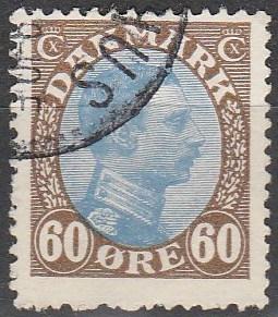 Denmark  #123 F-VF Used CV $6.50 (C3980)