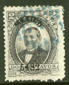 MEXICO 132 2cts JUAREZ ISSUE THIN PAPER (21)