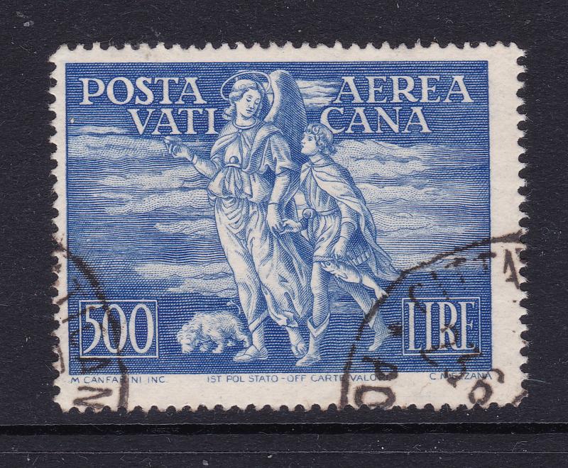 Vatican the 500L used Air stamp from 1948