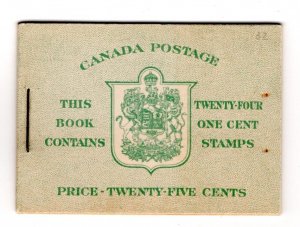 Scott BK32e (Eng), 1942-47 Issue, 4 panes of 6 (249b), VF, Canada booklet stamps