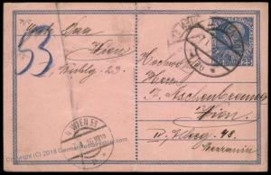 Austria Empire Rohrpost Pneumatic Mail Postal Stationary Card 69956